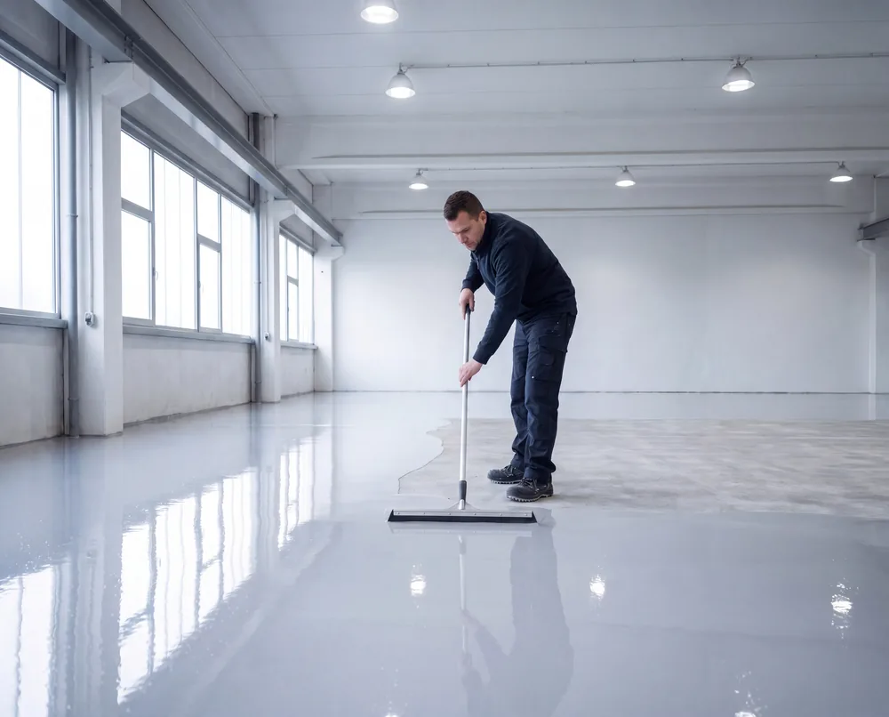 Industrieboden mit Epoxidharz-Beschichtung