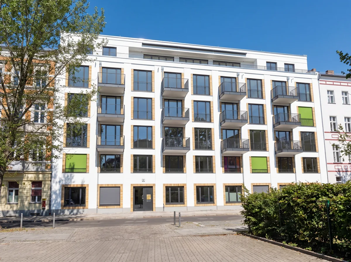 Fertiggestellte Fassadensanierung Schulstraße Berlin